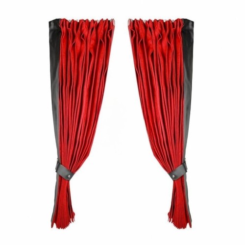 Tringle rideau noir rouge - tringle,