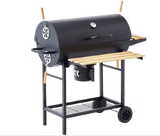 Barbecue Charbon De Bois Grill Couvercle Fumoir Chariot BBQ  Smoker Américain FR