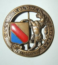 INSIGNE 5° REGIMENT DE DRAGONS - Drago Rue Béranger