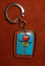 Porte-clés Rectangulaire ORTF Le manège enchanté Serge Danot Zébulon fond bleu 2