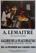 André LEMAITRE : Nature morte au faisan, Affiche originale d'époque