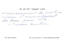 HUBERT LAIS SELLES SUR CHER   0192
