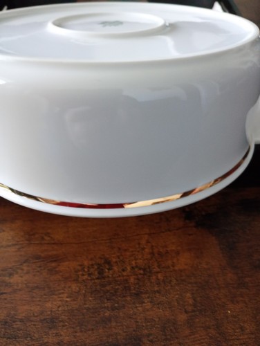 Plat porcelaine blanc doré - plat,