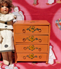 Jouet ancien, ANCIEN CHIFFONNIER MINIATURE mobiler POUPÉE ANCIENNE vers 1920