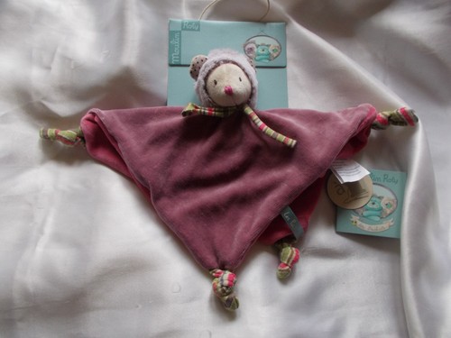 Doudou souris parme - ,, carré