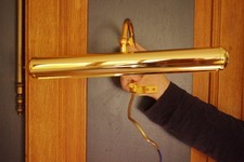 luminaire - applique vintage tableau dorée . 33 cm - laiton