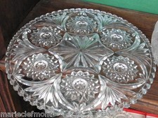 1 dessous  en cristal pour carafe et verres  diamètre 22 cm