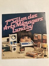 Autocollant sticker publicitaire vintage 1er Salon des Arts Ménagers Lundby