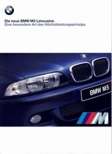 Catalogue Brochure BMW M5 E39 1/1998 Allemagne / Deutschland