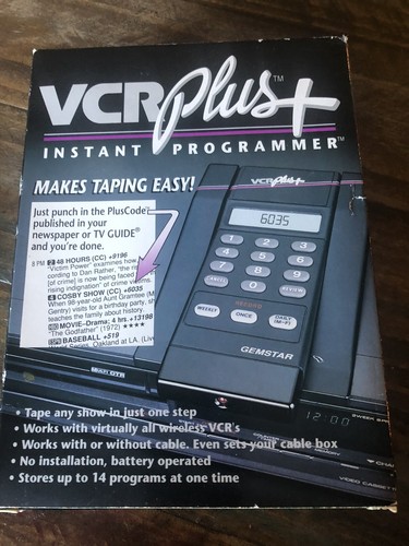 Vcr plus instant - vcr,