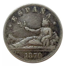 ESPAGNE 2 Pesetas 1870 (75)