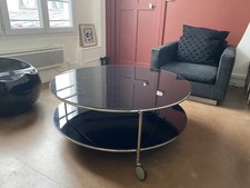 table basse verre vintage