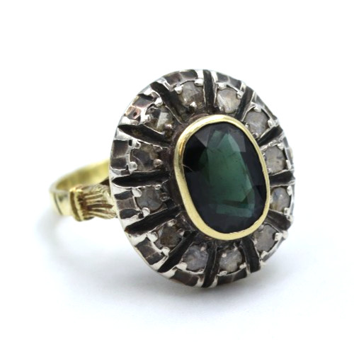 Bague style ancien - bague, saphir