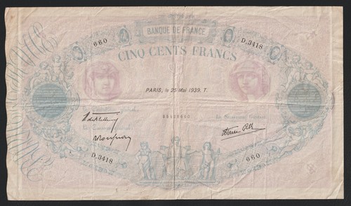 France billet 500f - 🇨🇵,