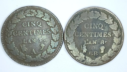 Lot pièces centimes an - 2,