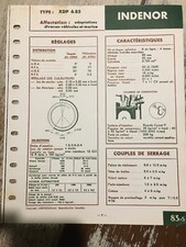 Indenor XDP 6.85 fiche technique descriptive service diesel