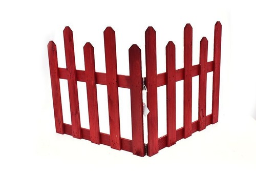 Clôture bois rouge - en,