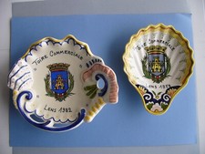 Lot 2 cendriers vide poche LENS Foire commerciale 1978 et 1982 ( fait main )