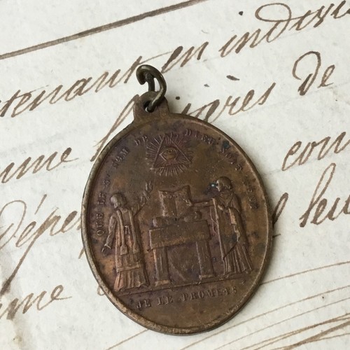 Médaille ancienne laiton - médaille, en