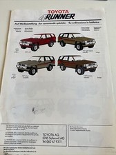 Catalogue Katalog TEINTIER TOYOTA 4 RUNNER 4X4 ANNEE 1989 2 pages