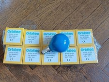 Lot De 10 Ampoules Spherique E14 Bleu 15w Orbitec Neuves