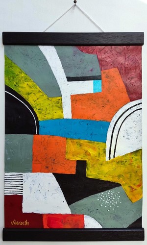Peinture abstraite promenade - peinture,