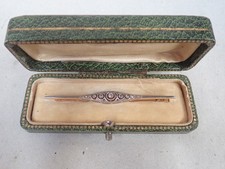 Ancienne broche Napoléon III en or 18K  sertie de 19 diamants  -  4,87 gr