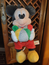 Peluche Doudou Musical Souris Mickey Avec Ballon Disney Baby 27 Cm tbe 
