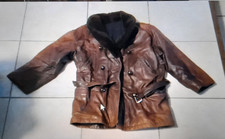 Veste canadienne  Cuir Type Résistance FFI 1939 45 faite par octobre editions L