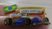 RARE PIN'S F1 FORMULA ONE WILLIAMS RENAULT ADIEU AYRTON SENNA 2D JFG MIAMI