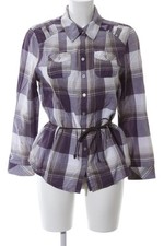 CECIL Blouse à carreaux Dames Blouse T EU 38 violet-gris clair style décontracté