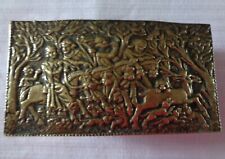 TAMPON BUVARD A BASCULE SCENE DE CHASSE EN BRONZE SIGNE LE VERRIER