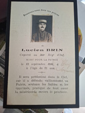 Carte Deces Mplf Mpf Poilu Clery Somme 1916 Poilu Kepi