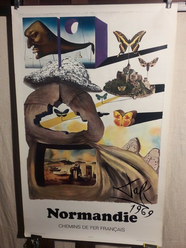 Affiche sncf dali normandie - affiche,
