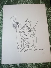 Jean MARAIS  Lithographie signée numérotée 66x50 le clown