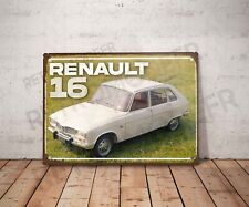 Plaque métal vintage renault 16 Enseigne Garage Décoration Déco atelier