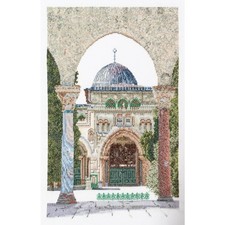 Thea Gouverneur Kit au point de croix compté "Mosquée Al-Aqsa Aïda", 19x29cm