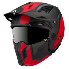 CASQUE TRIAL MT STREETFIGHTER SV TWIN NOIR/ROUGE MAT S SIMPLE ECRAN DARK