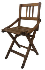 Chaise Pliable Vintage Pour Enfant En Bois
