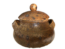 Belle soupière grès pyrité Puisaye  La Borne artisant vintage poterie potier