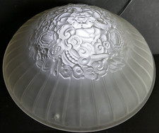 VASQUE  Verre pressé ART DECO  Des Hanots pour Hettier et Vincent Era Muller