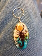 Porte Clefs Keyring Résine Inclusion Scorpion 