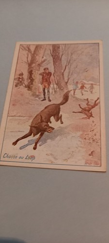 Chromo chasse loup - chasse,