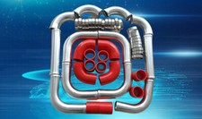 2" inch 51mm Aluminum Intercooler Turbo Piping + hose + T-Clamp kits