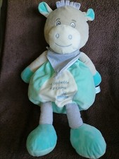 Doudou  peluche range pyjama äne Picotin  60 cm Babynat Etat neuf