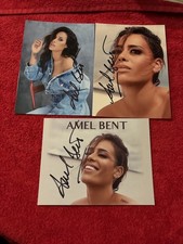 Lot 3 Photos Cartonnées Autograph Amel Bent Vivante - Minuit une