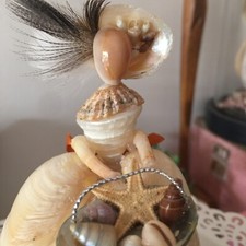 Poupée figurine en coquillages « Trésors De La Plage » seashell Doll shabby chic