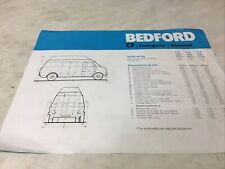 Bedford fourgon CF220 CF250 CF340 essence catalogue brochure prospectus