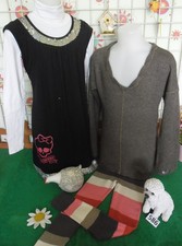 lot 9 vêtements enfant 10 ans fille,legging,jean,t-shirt,pantalon,pull,robe ....