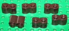 6 x Lego Dark Brown Brick 1x2